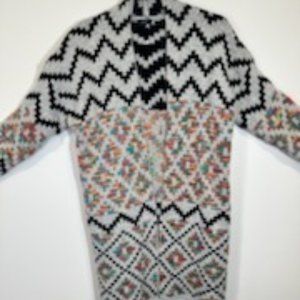 Debut Aztec Geo Pattern Knit Cardigan